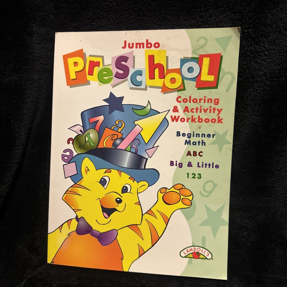 Vintage 1997 Landoll’s Jumbo Preschool Coloring & Activity Workbook